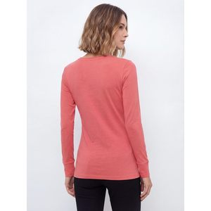 Foxa เสื้อทีเชิ๊ตคอวีแขนยาวสำหรับผู้หญิง, ผ้าฝ้ายสวมใส่สบายๆหลายแพ็ค - Product Image 5