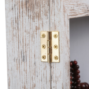 Iheipye 2026 Designs Cornice Vintage in Legno con Coperchio a Cerniera, Espositore per Gioielli in Stile Invecchiato per Arredamento Casa - Product Image 5