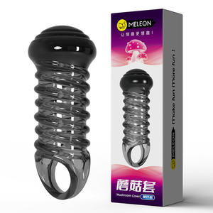 Hochwertige wieder verwendbare Weich gummi Penis Kondom gepunktete Hahn hülse - Product Image 5