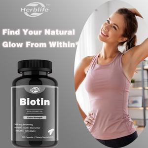 OEM Vente chaude - Personnalisable - Complément de biotine (vitamine B) végétalien extra fort avec huile de coco biologique - Product Image 3