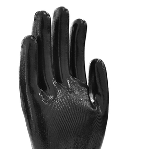 Găng tay kiểm tra Nitrile Đen kháng dầu bột miễn phí dây đeo cổ tay máy có thể giặt Găng tay Nitrile hộp 100 - Product Image 4