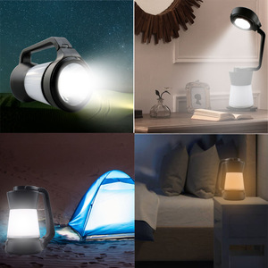 Lampe de camping multifonctionnelle à LED rechargeable, lampe de tente portable, lampe de table d'extérieur avec rotation à 360 degrés - Product Image 4