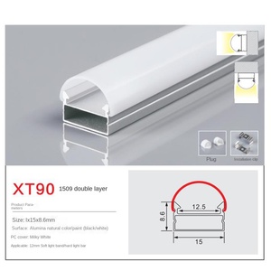 ไฟอลูมิเนียมโปรไฟล์ LED สำหรับตู้ครัวพร้อมรีโมทควบคุมและเซ็นเซอร์ตรวจจับความเคลื่อนไหวสำหรับห้องนอนตู้เสื้อผ้า - Product Image 3