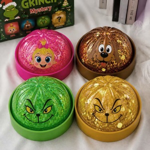 Nouvel Arrivage Jouet Squishy Halloween en forme de Boulette, Citrouille et Fantôme, à paillettes et effet huileux, anti-stress à presser, cadeau promotionnel, jouet Fidget - Product Image 4