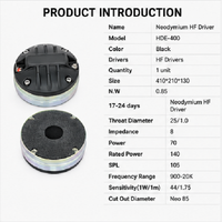 HDE-400 Neodimyum Kompresyon Sürücüsü 1.0" VC Titanyum Diyaframlı Metal Gövdeli 70W AES 8 Ohm PA Hoparlör Sistemi için