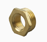 Raccord de tuyauterie en laiton haute pression fileté NPT 1/2 mâle x 3/8 femelle, surface lisse, adaptateur hexagonal personnalisable