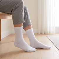 Chaussettes côtelées personnalisées avec logo, vente en gros, chaussettes de sport en coton doux et respirant, chaussettes athlétiques unisexes personnalisées, fabrication OEM