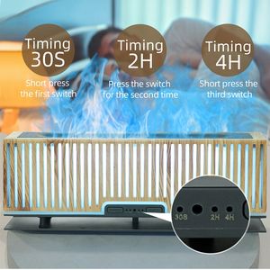 Diffuseur d'arôme de flamme rectangulaire usage domestique 200ml Portable bureau coloré veilleuse feu flamme diffuseur d'arôme avec télécommande - Product Image 6