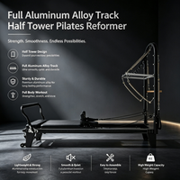 Reformer de Pilates professionnel en alliage d'aluminium de haute qualité avec demi-tournebrise réglable noir pour le corps et la santé