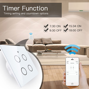 Tuya — interrupteur mural intelligent, 4 boutons, 4 boutons, wi-fi, commande à distance, sans fil, conducteur neutre, MOES, OEM - Product Image 2