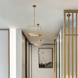 Modern Minimalist Gold Pendant Light Led Adjustable Height For Bedroom Bar Counter Dressing Room Hallway Window Lighting - Product Image 3