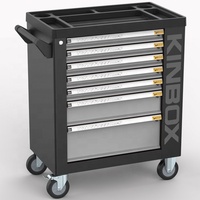 Kinbox Lot d'outils d'atelier à 7 tiroirs Boîte mécanique EVA Tray Tool Trolley avec 278 pièces