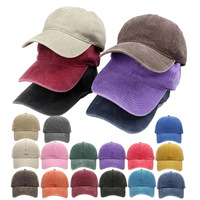 6 Panel Petjes Ongestructureerd Unisex Gepersonaliseerde Gewassen Katoen Verweerde Dad Hats Custom Borduurlogo
