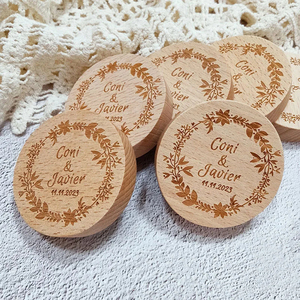 Abrebotellas de madera Fiesta DE BODA Decoración para el hogar Imán de <span class=keywords><strong>nevera</strong></span> Abrebotellas para refrigerador Herramienta de barra Abridor magnético de madera - Product Image 4