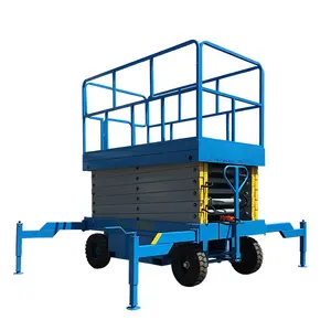 6m 8m 10m 14m 500kg Trailer Hydraulic Scissor Lift Mobile Elevating lift use in Warehouse