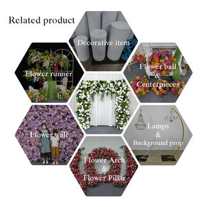 Arco Cuadrado de Flores y Follaje Artificial Realista en Blanco y Verde, Decoración Impermeable para Bodas al Aire Libre - Product Image 5