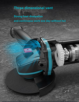 IPOPULUS alat listrik kualitas tinggi, alat listrik 800W 100mm/115mm/125mm, sudut penggiling