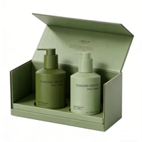 Bouteilles pulvérisatrices de nettoyage de jardin 500 ml, taille unique, épaule inclinée, flacons pulvérisateurs en verre dépoli gris personnalisés avec boîte rigide cadeau