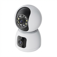 Kamera Pemantau WiFi 4MP Full Color Night Vision, Deteksi Gerak Cerdas, Lensa Ganda, Nirkabel, IP, untuk Pengawasan Rumah Dalam Ruangan