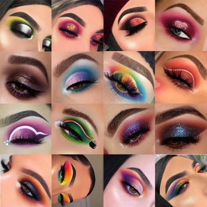 Sombra de ojos con purpurina personalizada, paleta de maquillaje de cartón de etiqueta privada, 48 colores, de alta calidad, venta al por mayor