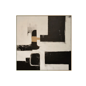 Tranh vải trừu tượng màu đen lớn, tranh thủ công nguyên bản, tranh tường phong cách wabi-sabi màu nâu, trang trí tường nhà trung tính - Product Image 5