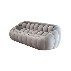 家の家具と生地のベルベットの椅子のための新しいデザインのバルコニーソファ怠惰なソファ