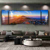 Luxe moderne canapé fond décoration murale peinture paysage cristal porcelaine peinture décoration et cadre