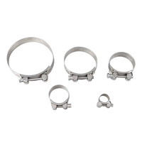 Collier de serrage robuste en acier inoxydable 304 316 de type européen, collier de serrage à boulon réglable pour raccordement de tubes
