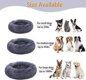 ZYZPET <span class=keywords><strong>Pet</strong></span> Donut Dog Bed Round Dog Bed Soft Fuzzy Calming Dog Beds para abrazar para aliviar la ansiedad - Product Image 5
