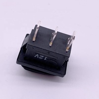 Interrupteur à bascule étanche KCD3 SPST marche/arrêt 3 broches 12V avec voyant lumineux