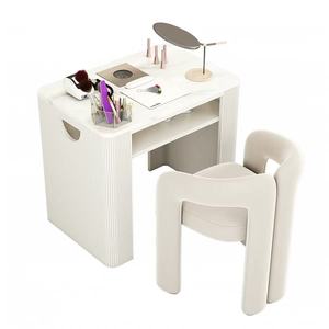 Modern <b>Light</b> Luxury Wood Nail Art Table Marble Tops Vacuum Cleaner <b>Socket</b> Chair Multifunctional Salon Furniture for Hospital - Product Image 1