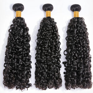 Pixie Curl Paquetes de cabello <span class=keywords><strong>doble</strong></span> dibujado 10-30 pulgadas Armadura de cabello brasileño 3/4 Paquetes Kinky Pissy Curly Extensiones de paquetes de cabello humano - Product Image 2