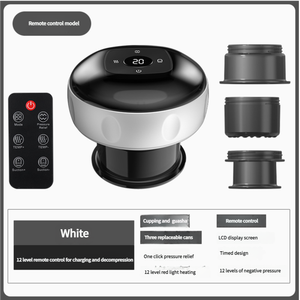 Kit de ventouses électriques intelligentes à lumière infrarouge, avec télécommande, pour massage, spa et thérapie Gua Sha. - Product Image 6