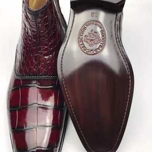 Goodyear populaire robes élégantes alligator hommes chaussures en cuir de crocodile Chelsea bottes hommes affaires bureau fête bottes pour hommes - Product Image 6