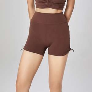 Pantalones cortos de Yoga de tres cuartos para mujer, pantalones cortos deportivos de verano con cordón, sensación suave, pantalones cortos deportivos para levantar glúteos, entrenamiento para mujer - Product Image 5