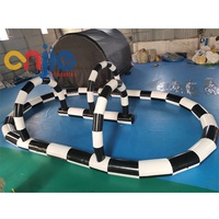 Piste de course gonflable imprimée de logo personnalisé, piste de quad gonflable de kart