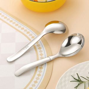 ช้อนตักซุปขนาดใหญ่ทรงกลม งานหนัก ทนทาน สแตนเลส 316 ขัดเงา พร้อมด้ามจับยาว สำหรับงานปาร์ตี้  รับทำโลโก้ตามสั่ง - Product Image 5