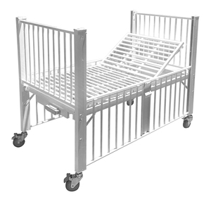 Lit d'hôpital pédiatrique à deux manivelle en acier inoxydable de haute qualité HOCHEY, bon prix, soins à domicile et utilisation hospitalière pour les jeunes patients - Product Image 6