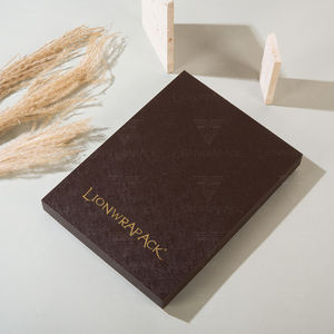 Scatole <span class=keywords><strong>in</strong></span> Carta Ecologica Texturizzata Lionwrapack per Regali, Logo Personalizzato, Coperchio e Base per Quaderni, Libri, Penne, Regali Aziendali - Product Image 5