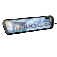Cámara de Retrovisor con Pantalla de 9.66 Pulgadas, Doble Cámara Frontal y Trasera 1080P, Entrada de Video Bidireccional, Pantalla para Retrovisor de Auto