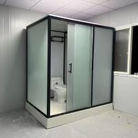 Salle de bain préfabriquée complète WC Toilettes Cabine de douche de luxe avec porte coulissante et cadre pour usage hôtelier