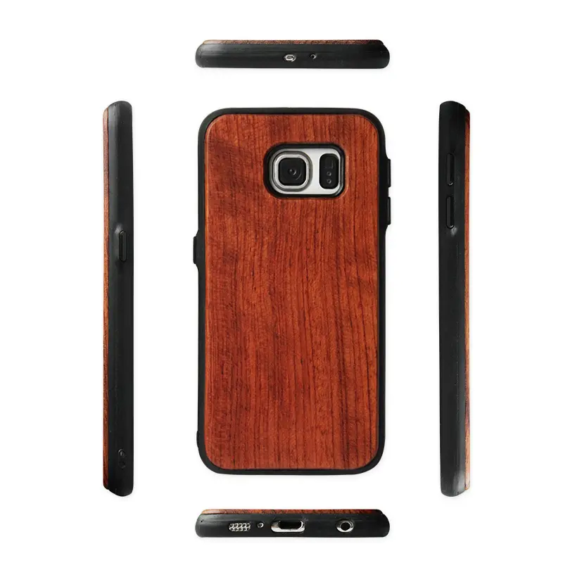 Prezzo competitivo Casse di Legno Naturale Per Samsung Galaxy S6 bordo S7 S8 S21 Più Unico Antiurto Copertura di Bambù