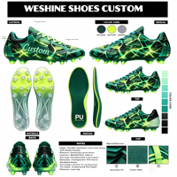 Chaussures de football pour hommes à coupe basse, crampons de football, tige en PU, semelle extérieure en TPU, unisexe, jeunesse, gazon artificiel, légères, bottes personnalisées