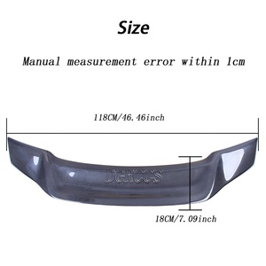 A3 S3 RS3 8V ชุดแต่งภายนอกรถยนต์หรูหรา รุ่น R คาร์บอนไฟเบอร์ สปอยเลอร์หลัง ปีกหลังคา ปี 2013-2020 - Product Image 3