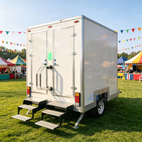 Remorque Sanitaire Mobile à 2 Cabines, Design Moderne, Prix Avantageux, Idéale pour Chantiers et Utilisation Extérieure