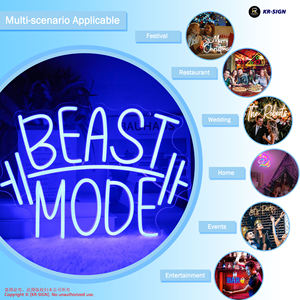 لافتة نيون LED مخصصة مضادة للماء على شكل بار حديدي أحمر للأعمال التجارية، إضاءة نيون لنوادي اللياقة البدنية وتزيين استوديوهات الجيم - Product Image 3