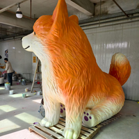 Sculptures en fibre de verre et en résine personnalisées en 3D, stéréoscopiques, représentant des animaux de compagnie, des chiens, des sculptures d'attractions de parc, ornements