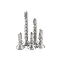 Vis autoperceuses en acier inoxydable SS 304 3,5*9,5 mm pour métal, vis autoperceuses à tête fraisée DIN7504P 316 410, vis pour tôles TEK