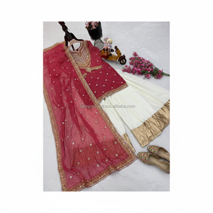 ชุดนักแสดงสีแดง sonakshi Sinha สำหรับงานแต่งงาน - Product Image 1