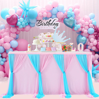Nappes de table réutilisables rose arc-en-ciel pour adultes, vente en gros, nappes carrées, fournitures de fête pour anniversaires
